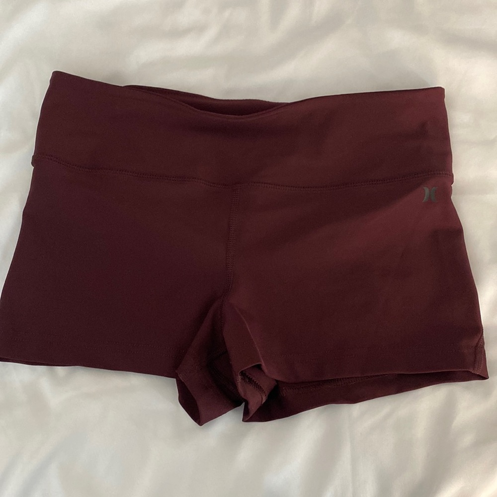 Hurley Maroon Women's Athletic Shorts